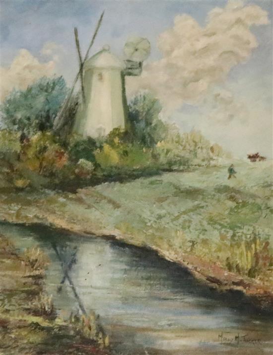 Oil on board The Mill at Shipley Molly M Tucker